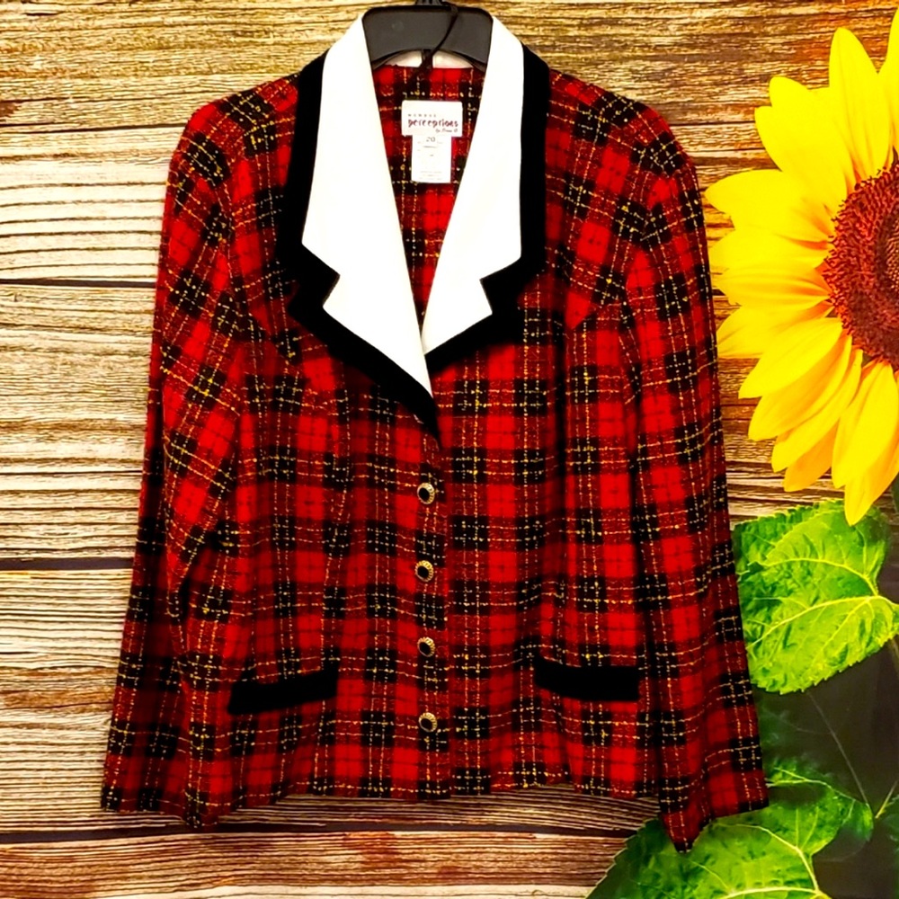 Perceptions womans plaid dress jacket Pre-owned